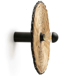 Φωτιστικό Τοίχου Costas 62174-78 Φ40x14cm 1xE27 15W Natural-Black Faro Barcelona