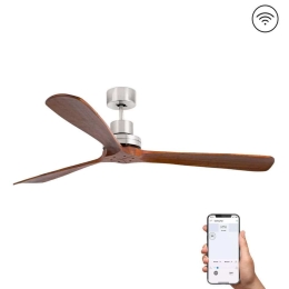 Ανεμιστήρας Οροφής Lantau-G 33464DCWP Smart Fan Με Τηλεχειριστήριο Φ168cm Nickel-Dark Walnut Faro Barcelona