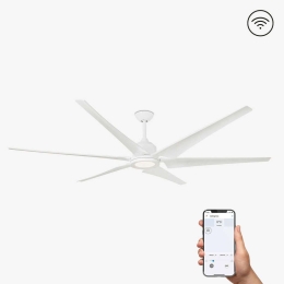 Ανεμιστήρας Οροφής Cies 33512WPA-1 Smart Fan Με Τηλεχειριστήριο Φ210cm White Faro Barcelona