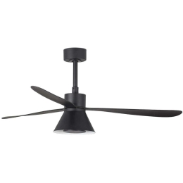Ανεμιστήρας Οροφής Amelia 33761-23 Με Φως Dim Led 20W Και Τηλεχειριστήριο Φ132cm Black Faro Barcelona
