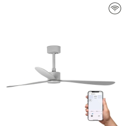 Ανεμιστήρας Οροφής Amelia 33762WP Smart Fan Με Τηλεχειριστήριο Φ132cm Grey Faro Barcelona