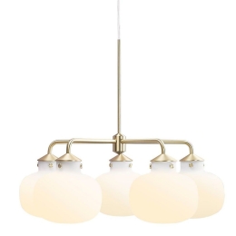 Φωτιστικό Οροφής Κρεμαστό Raito 5-Arm 67x55x300cm E27 White-Brass Dftp