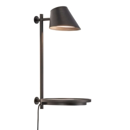 Φωτιστικό Τοίχου Με Ράφι Stay 27x44,5cm Led 2700K 700Lm Black Dftp