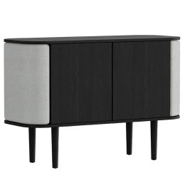 Μπουφές Treasures Horizons S 5106C709-03 109x43x75cm Black Oak-Light Grey Umage Ατσάλι,Ξύλο