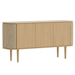 Μπουφές Treasures Venetian Cane 5623C5622-3 150x43x75cm Oak-Beige Umage Polyester,Ξύλο,Ατσάλ