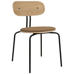 Καρέκλα Τραπεζαρίας Curious Black 5916-3C719-08 44,5x48x77,5cm Caramel-Black Umage Ατσάλι,Polywood