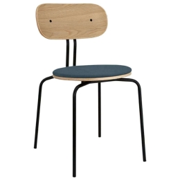 Καρέκλα Τραπεζαρίας Curious Black 5916-3C719-15 44,5x48x77,5cm Blue-Black Umage Ατσάλι,Polywood