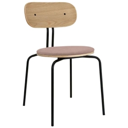 Καρέκλα Τραπεζαρίας Curious Black 5916-3C719-16 44,5x48x77,5cm Rose-Black Umage Ατσάλι,Polywood