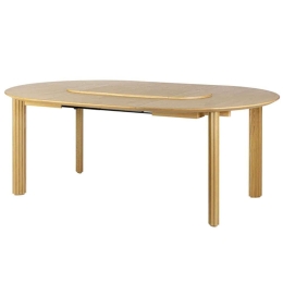 Τραπέζι Τραπεζαρίας Επεκτεινόμενο Comfort Circle Ripples 5657C5657-1 132/202x132x74,7cm Oak Umage Ατσάλι,Ξύλο,Mdf