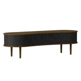 Έπιπλο Τηλεόρασης Audacious Faux Leather 5801C5601-7 140x46x40cm Dark Oak-Charcoal Umage