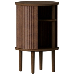Τραπεζάκι Βοηθητικό Audacious Faux Leather 5803C5603-6 Φ38x59,3cm Dark Oak-Brown Umage