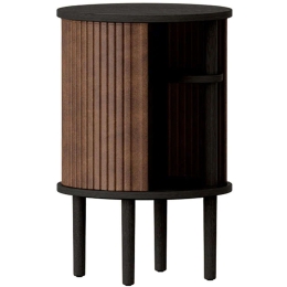 Τραπεζάκι Βοηθητικό Audacious Faux Leather 5113C5603-6 Φ38x59,3cm Black Oak-Brown Umage