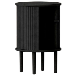 Τραπεζάκι Βοηθητικό Audacious Faux Leather 5113C5603-7 Φ38x59,3cm Black Oak-Charcoal Umage