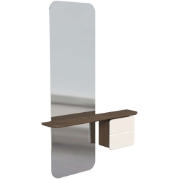 Καθρέπτης Τοίχου One More Look 5820C5620-1 78x15x118cm Dark Oak-White Umage Ατσάλι,Ξύλο