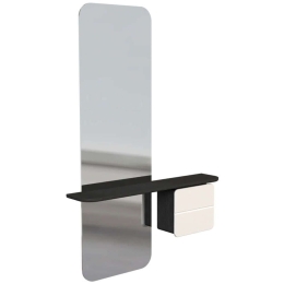 Καθρέπτης Τοίχου One More Look 5108C5620-1 78x15x118cm Black Oak-White Umage Ατσάλι,Ξύλο