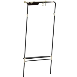 Κρεμάστρα Δαπέδου Lean On Me 5251 78x32x182cm Brass-Black Umage Ατσάλι,Τεχνόδερμα
