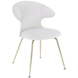 Καρέκλα Τραπεζαρίας Time Flies Horizons S 590-03C5901-1 57x59x83cm Light Grey-Brass Umage Ατσάλι,Polyester