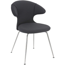 Καρέκλα Τραπεζαρίας Time Flies Horizons S 590-04C5901-2 57x59x83cm Dark Grey-Chrome Umage Ατσάλι,Polyester