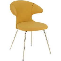Καρέκλα Τραπεζαρίας Time Flies Horizons S 590-09C5901-1 57x59x83cm Yellow-Brass Umage Ατσάλι,Polyester