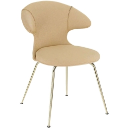 Καρέκλα Τραπεζαρίας Time Flies Horizons S 590-11C5901-1 57x59x83cm Cream-Brass Umage Ατσάλι,Polyester