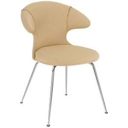 Καρέκλα Τραπεζαρίας Time Flies Horizons S 590-11C5901-2 57x59x83cm Cream-Chrome Umage Ατσάλι,Polyester