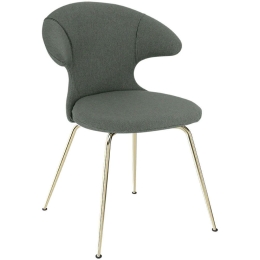 Καρέκλα Τραπεζαρίας Time Flies Horizons S 590-12C5901-1 57x59x83cm Grey-Brass Umage Ατσάλι,Polyester