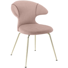 Καρέκλα Τραπεζαρίας Time Flies Horizons S 590-16C5901-1 57x59x83cm Rose-Brass Umage Ατσάλι,Polyester