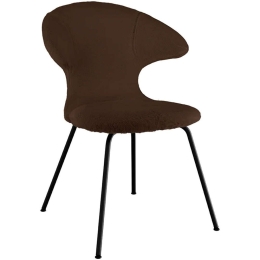 Καρέκλα Τραπεζαρίας Time Flies Teddy Bear 590-19C5901-3 57x59x83cm Brown-Black Umage Ατσάλι,Polyester