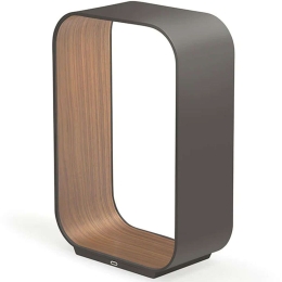 Φωτιστικό Επιτραπέζιο Με Usb Contour SM 10227 30,5x15x44,5cm Dim Led 780lm 8W 3000K Graphite-Walnut Pablo Designs
