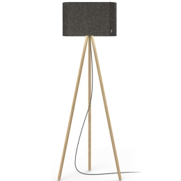 Φωτιστικό Δαπέδου Belmont 10694/10696 64,6x17x158,8cm 2xE26 30W Anthracite-Oak Pablo Designs