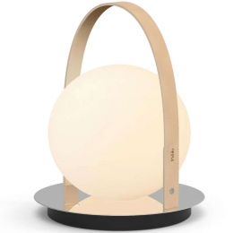 Φωτιστικό Επιτραπέζιο Επαναφορτιζόμενο Bola Lantern 10720 24,1x33cm Dim Led 280lm 3,2W Tan-Chrome Pablo Designs