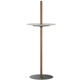 Φωτιστικό Δαπέδου Επαναφορτιζόμενο Nivél Pedestal 10850/10847 33x120cm Dim Led 350lm 6W Walnut-White Pablo Designs