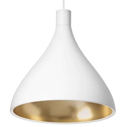 Φωτιστικό Οροφής Swell Single M 10300 30x30cm Dim E26 1050lm 13W 3000K White-Brass Pablo Designs