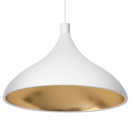 Φωτιστικό Οροφής Swell XL Single W 10595 61x36cm Dim E26 1050lm 13W 3000K White-Brass Pablo Designs