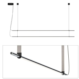 Φωτιστικό Οροφής - Ράγα T.O 2 Stack 2X10873/10876/10879 137x13cm Dim Led 750lm 10W 2700K Chrome-Grey Pablo Designs