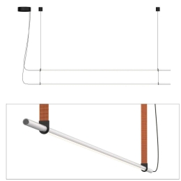 Φωτιστικό Οροφής - Ράγα T.O 2 Stack 2X10874/10877/10880 137x13cm Dim Led 750lm 10W 2700K Grey-Orange Pablo Designs