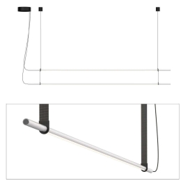 Φωτιστικό Οροφής - Ράγα T.O 2 Stack 2X10874/10875/10878 137x13cm Dim Led 750lm 10W 2700K Grey-Graphite Pablo Designs