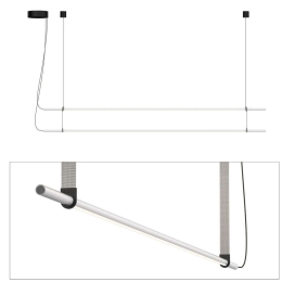 Φωτιστικό Οροφής - Ράγα T.O 2 Stack 2X10874/10876/10879 137x13cm Dim Led 750lm 10W 2700K Grey Pablo Designs