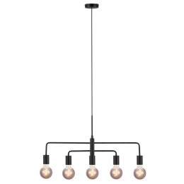 Φωτιστικό Οροφής Κρεμαστό Gloom 5-Spot 2113053003 E27 36x74cm Black Nordlux
