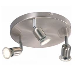 Φωτιστικό Οροφής - Spot Avenue 3-Rondel 2113200132 GU10 8x25cm Brushed Steel Nordlux