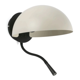 Φωτιστικό Τοίχου - Απλίκα Dominica 20032-122 28,2x14cm 1xE27 Reader Led 1W 3000K Beige Faro Barcelon