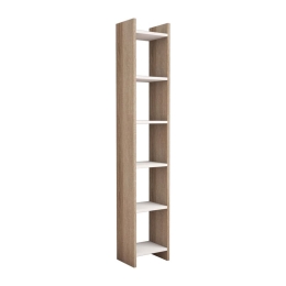 Βιβλιοθήκη Darco pakoworld μελαμίνης oak-λευκό 28.6x22x160εκ