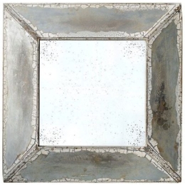 Artekko Καθρέφτης Μεταλλικός 81x81x7,5 Ασημί