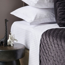 Σεντόνι White Stripes Palamaiki Ημίδιπλο 170x270cm 100% Βαμβακοσατέν