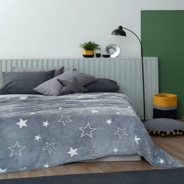 Κουβέρτα Luminous Echo Grey Palamaiki Υπέρδιπλο 220x240cm Flannel