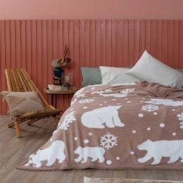 Κουβέρτα Polo Rose Palamaiki Μονό 160x220cm Jacquard