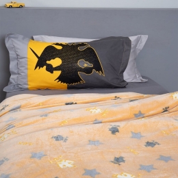 Κουβέρτα Παιδική Luminous AEK Yellow-Black Palamaiki Μονό 160x220cm Flannel