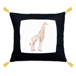 Μαξιλαροθήκη Διακοσμητική Raffe Black Palamaiki 45X45 100% Βαμβάκι