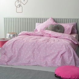 Σεντόνια Fleck (Σετ 4τμχ) Lilac Palamaiki Υπέρδιπλο 240x260cm 100% Βαμβάκι