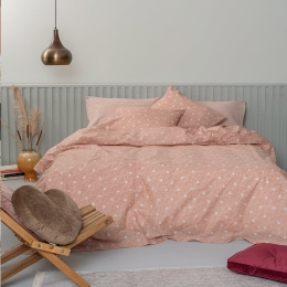 Σεντόνια Fleck (Σετ 3τμχ) Tan Palamaiki Ημίδιπλο 170x260cm 100% Βαμβάκι